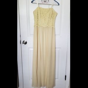 Ralph Lauren yellow evening dress